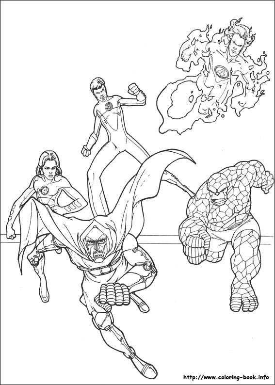 Fantastic Four coloring picture